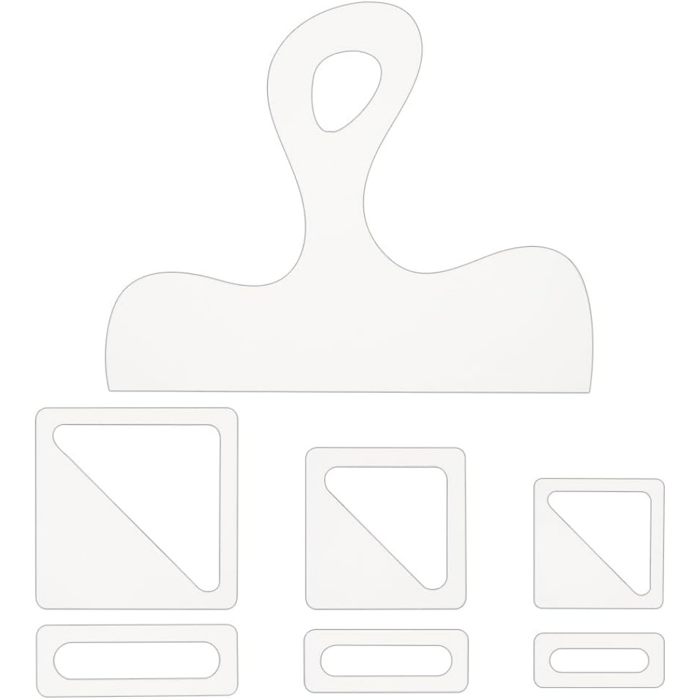 Woodworking Company - 7 adet Şarküteri Şablonu Akrilik Saplı