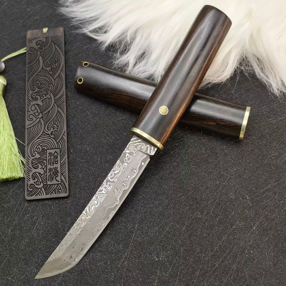 Woodworking In Japanese - Yüksek Sertlik VG10 Şam Çelik Tanto