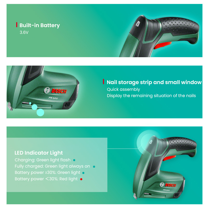 Bosch PTK 3.6 Li Akülü Çivi Ta - Furniture And Woodworking incelemesi ve fiyatı