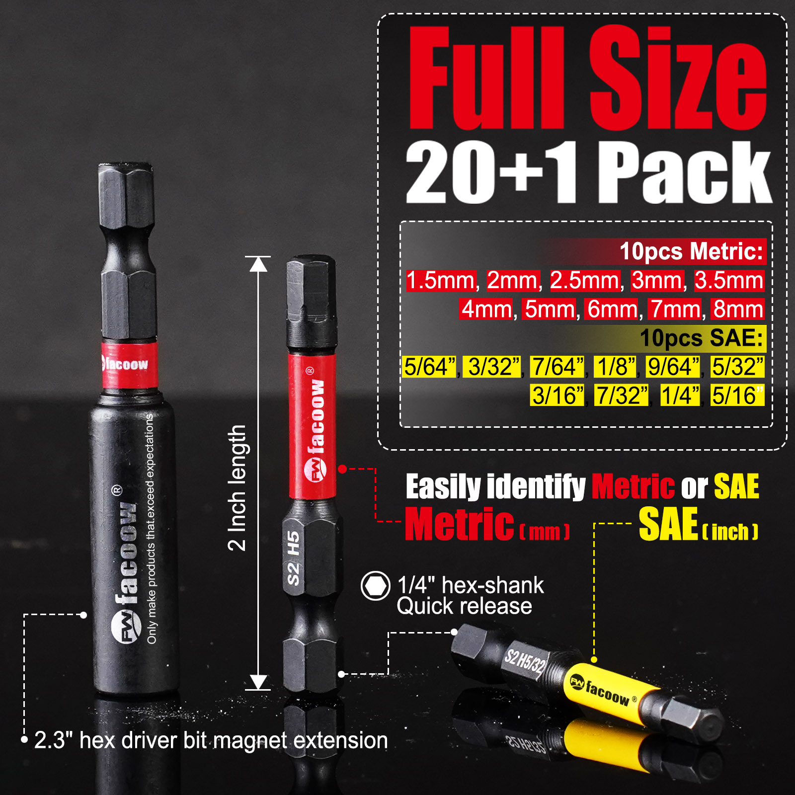 21 Parça Altıgen Uç Seti, S2 A - Woodworking Drill Bits incelemesi ve fiyatı